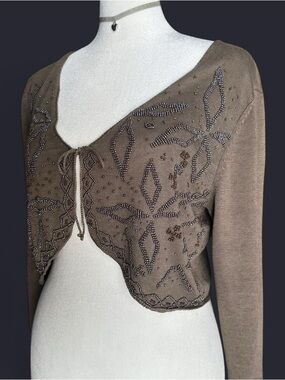 Beaded bolero says XL fits like M/L